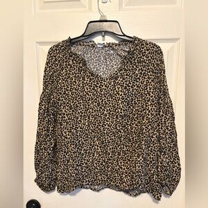 Old Navy Leopard Print Blouse